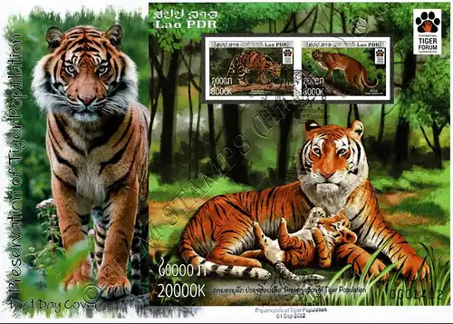 Erhaltung der Tigerpopulation (276A-276B) -FDC(I)-I-