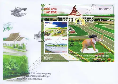 Eröffnung der vierten thailändisch-laotischen Mekongbrücke (244A) -FDC(I)-I-