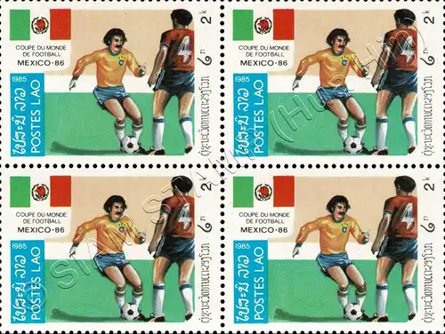 Fußball-Weltmeisterschaft 1986, Mexiko -4er BLOCK- (**)