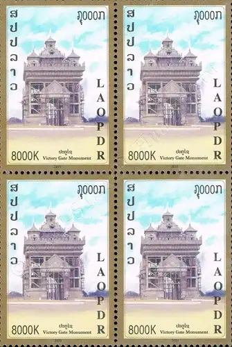 Siegestor Denkmal Patuxai -4er BLOCK- (**)