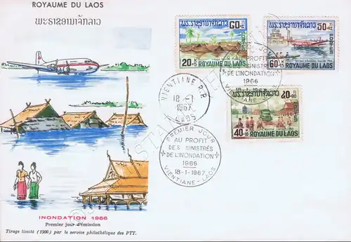 Hochwassergeschädigte in Laos -FDC(I)-I-