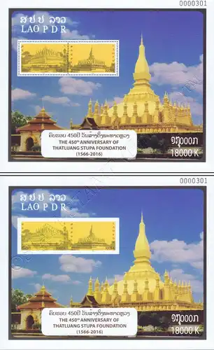 450 Jahre That Luang Stupa (1566-2016) (258A-258B) (**)