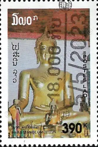 Buddhastatuen -HANDSTEMPEL ÜBERDRUCK- (**)