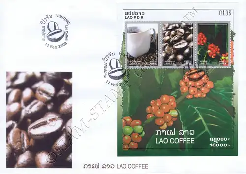 Kaffee aus Laos (205A) -FDC(I)-I-