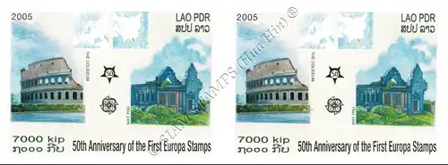 50 Jahre Europamarken (2006) (OFFIZIELLE AUSGABE) -GESCHNITTENES PAAR- (**)