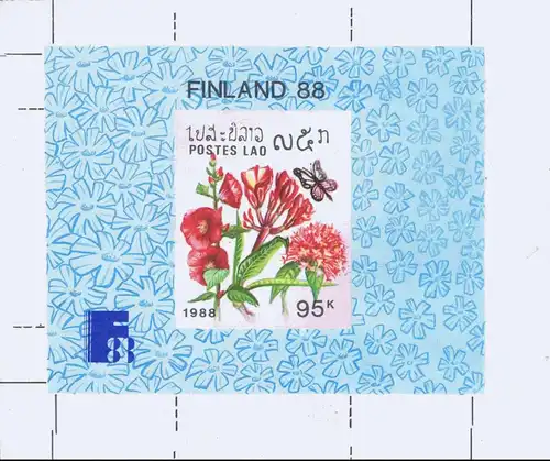 FINLANDIA 88, Helsinki: Schmetterlinge und Blumen (124A) (**)