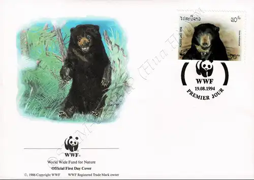 Weltweiter Naturschutz: Malaienbär -WWF FDC(II)-I-