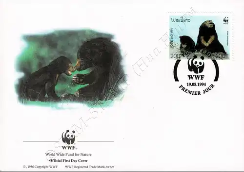 Weltweiter Naturschutz: Malaienbär -WWF FDC(II)-I-