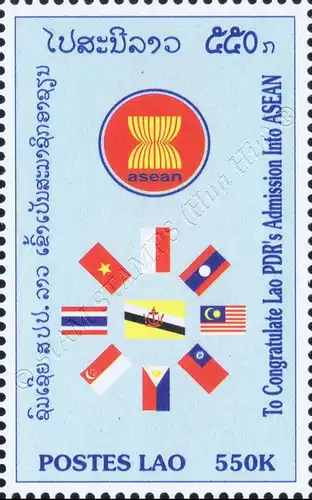 1. Jahr Aufnahme in die Vereinigung Südostasiatischer Staaten (ASEAN) (**)