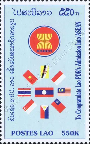 1. Jahr Aufnahme in die Vereinigung Südostasiatischer Staaten (ASEAN) (**)