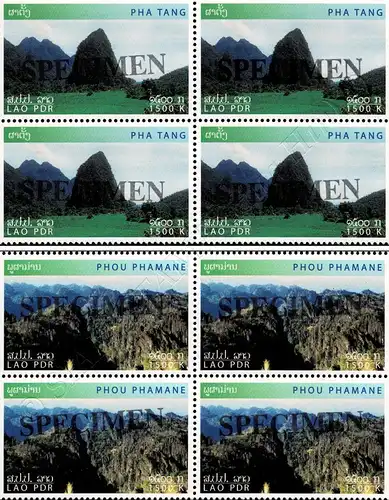 Internationales Jahr der Berge -LAO PDR SPECIMEN 4er BLOCK- (**)