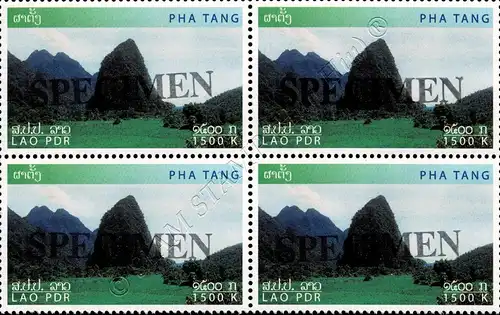 Internationales Jahr der Berge -LAO PDR SPECIMEN 4er BLOCK- (**)