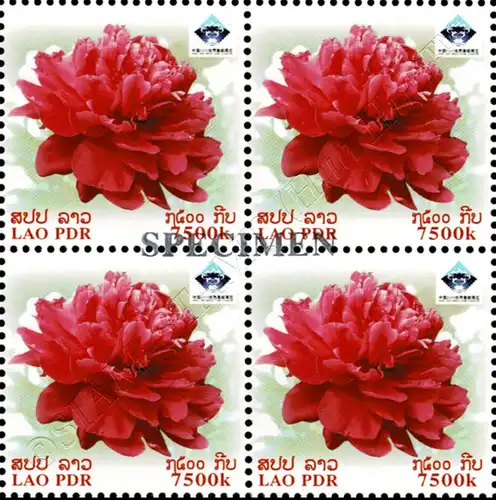 Int. Briefmarkenausstellung CHINA 2009, Luoyang -SPECIMEN 4er BLOCK- (**)