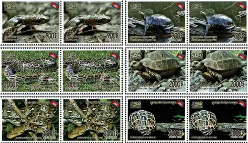 Reptile of Cambodia (IV) -PAIR- (MNH)