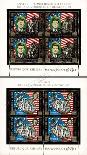 10th Death Anniversary of J.F.Kennedy (1973): Apollo Space Program -KB(I)- (MNH)