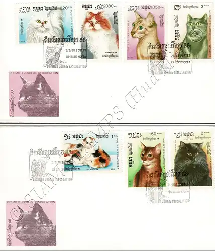 JUVALUX 1988, Luxembourg: Cats -FDC(I)-I-
