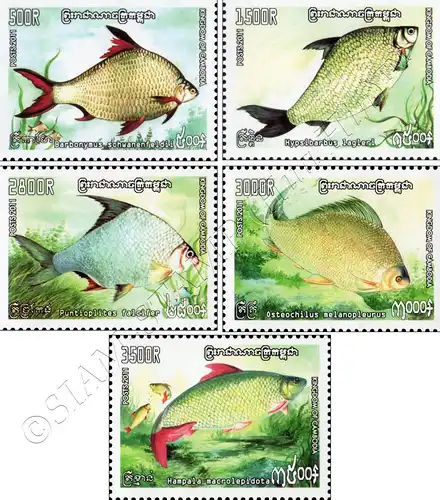 Freshwater fish -PERFORATED- (MNH)