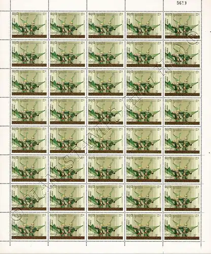 Khmer Culture: Dances -1.PRINT (AI) WRONG DANCE NAMES FULL SHEET BO(II)- (MNH)