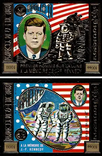10th Death Anniv. of JF Kennedy (1973):Apollo Space Program -IMPERFORATED- (MNH)