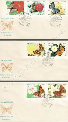 PHILANIPPON 91, Tokyo: Butterflies -FDC(I)-I-