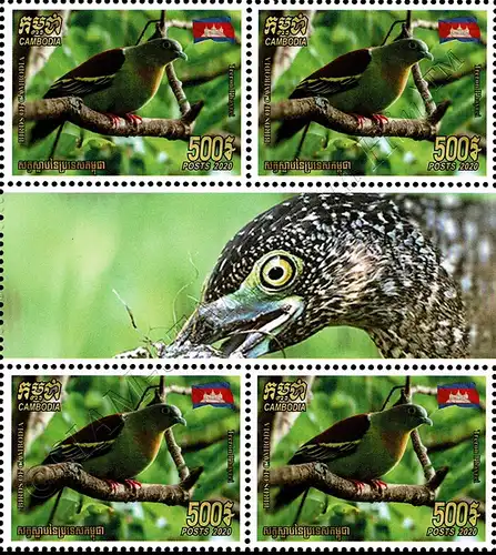 Native Birds (X) -BLOCK OF 4- (MNH)