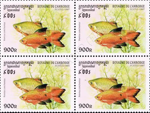 Aquarium Fish -BLOCK OF 4- (MNH)