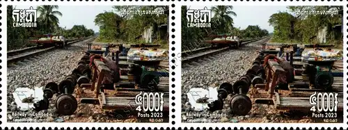 Railway in Cambodia -PAIR- (MNH)