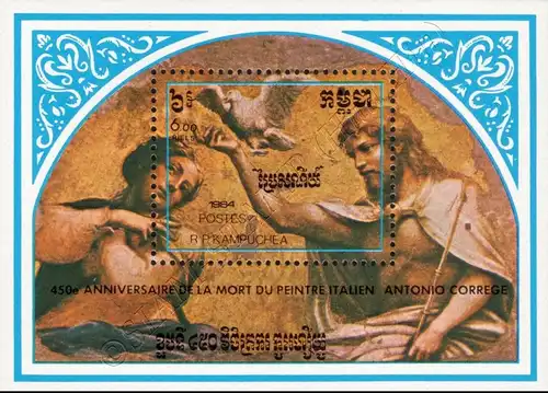 450th anniversary of the death of Correggio (140A) (MNH)