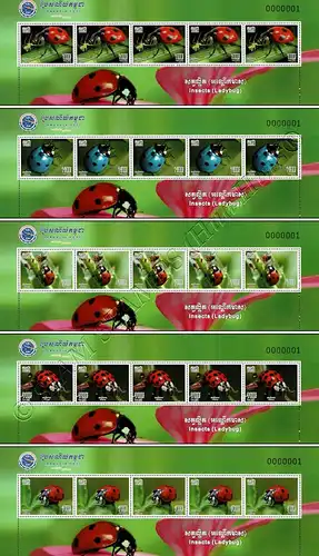 Insects: Ladybugs -SHEET STRIP STO- (MNH)