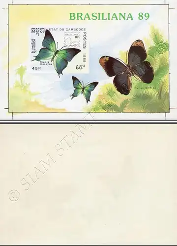 BRASILIANA 89, Rio de Janeiro: Butterfly (170B PROOF) (MNH)