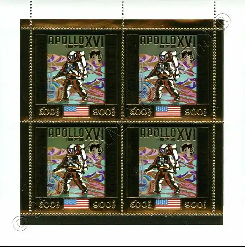 Apollo 16 space flight -(349A) KB(I) PERFORATED- (MNH)