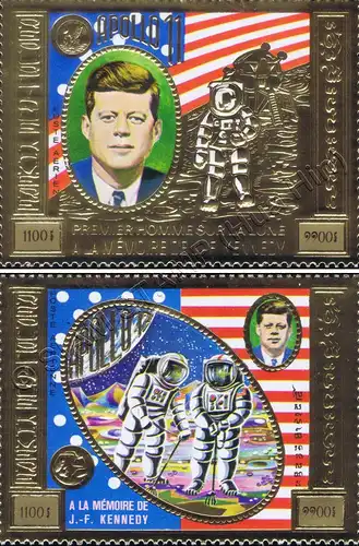 10th Death Anniversary of J.F.Kennedy (1973): Apollo Space Program (MNH)