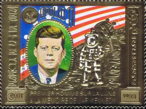 10th Death Anniversary of J.F.Kennedy (1973): Apollo Space Program (MNH)