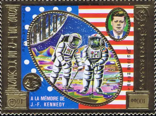 10th Death Anniversary of J.F.Kennedy (1973): Apollo Space Program (MNH)