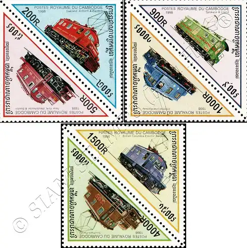 Electric locomotives from various railway companies -PAIR- (MNH)