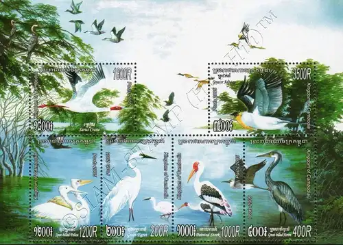 Souvenir Sheet Issue: Waterbirds (303A) (MNH)