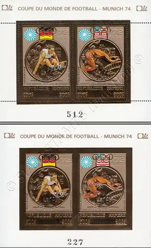 Fußball-Weltmeisterschaft, BR Deutschland (1974) (I) (35A-35B) (**)