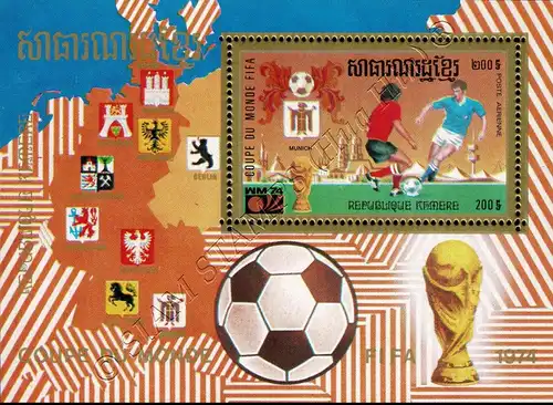 Fußball-Weltmeisterschaft, Deutschland (1974) (III): Austragungsorte (83A) (**)