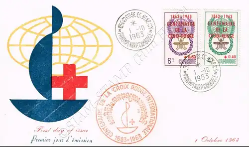 100 Jahre Internationales Rotes Kreuz -FDC(I)-TS(II)-