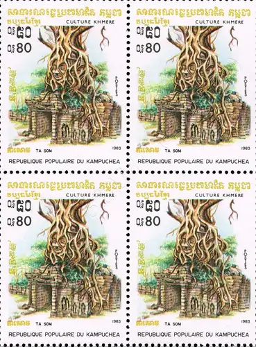 Kultur der Khmer 1983 -4er BLOCK- (**)