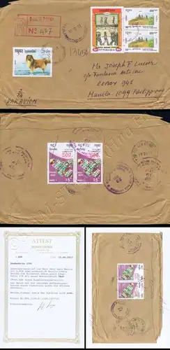 Tag der Weltraumfahrt - karminroter Handstempel-Aufdruck -COVER(I)-