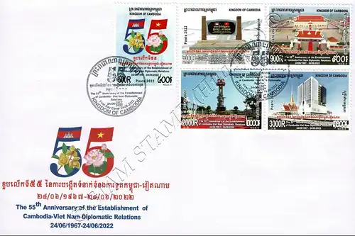 55 Jahre diplomatische Beziehungen mit Vietnam -FDC(I)-I-