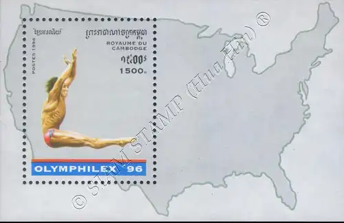 OLYMPHILEX 96, Atlanta: Sportdisziplinen (220A) (**)