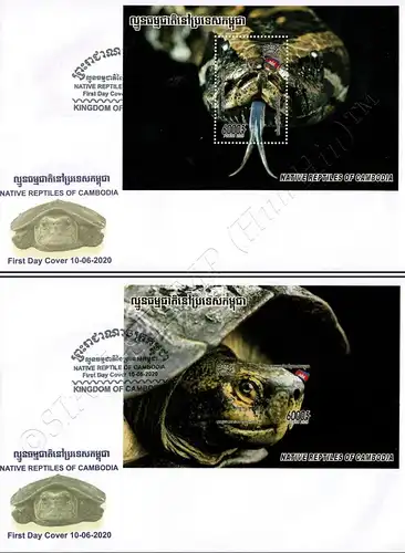 Reptilien in Kambodscha (IV) (353A-354B) -FDC(I)-I-