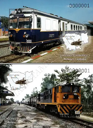 Eisenbahn in Kambodscha (372A-373B) (**)