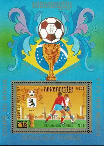 Fußball-Weltmeisterschaft, Deutschland (1974) (III): Austragungsorte (84A) (**)