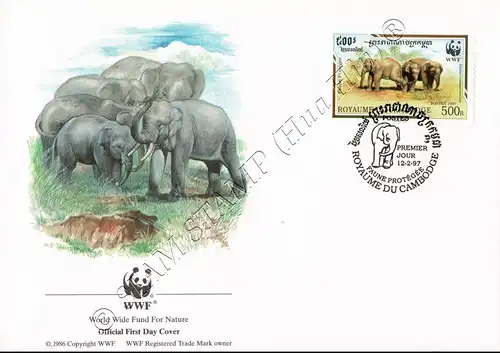 Weltweiter Naturschutz: Malaya-Elefant -FDC(II)-I-