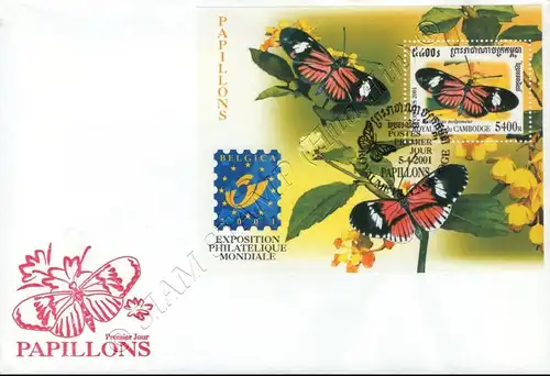 BELGICA 01, Brüssel: Schmetterlinge (283A) -FDC(I)-I-