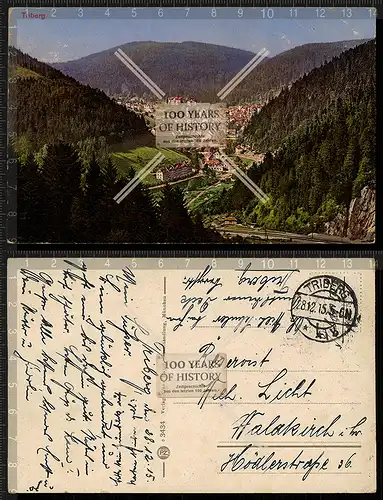 Orig. AK Triberg Feldpost gel. 1915