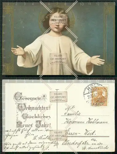 Orig. AK Gesegnete Weihnachten Glückliches neues Jahr gel. 1917